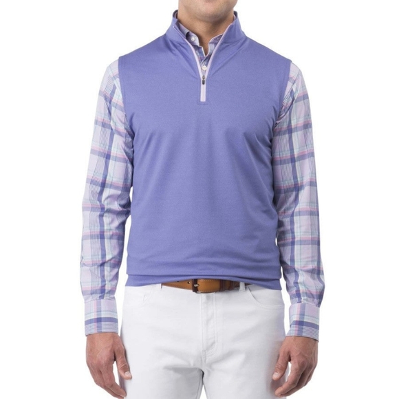 Peter Millar Men's Ink Galway Melange Vest MS17EK41 Purple size Large - Picture 1 of 16